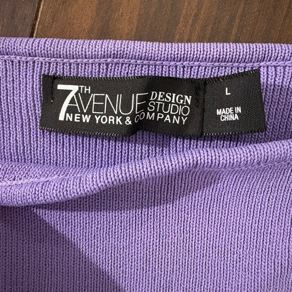 New York & Company Light Purple Square Neck Blouse - Picture 3 of 4